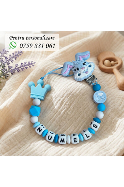 OEM Pacifier chain, personalized with baby's name, I LOVE DAD