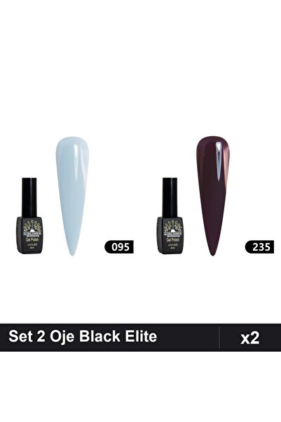 Makeup Set 2 Oje Semipermanente Black Elite Global Fashion 8ml, Nuante 095 23...