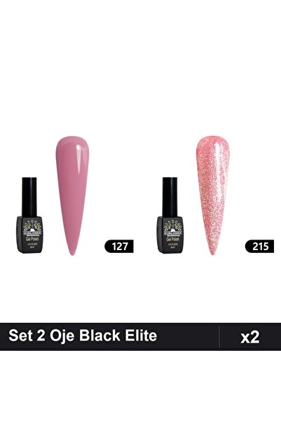Makeup Set 2 Oje Semipermanente Black Elite 8ml, Global Fashion, Nuante 127 215