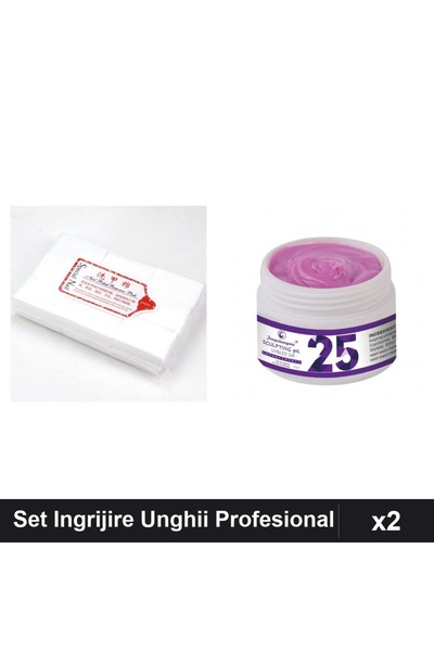 Makeup Set 2 Ingrijire Unghii: 900 Servetele Nail + Gel Constructie UV LED FS...