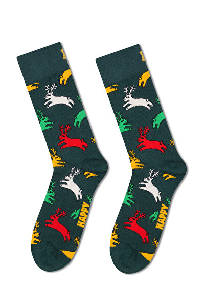 Derimod جوارب قطنية منقوشة باللون الأخضر للرجال من Happy Socks P003279