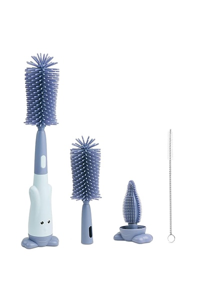 Kidizi 3-in-1 brush for cleaning bottles, teats and straws SmartBrush blue, B...