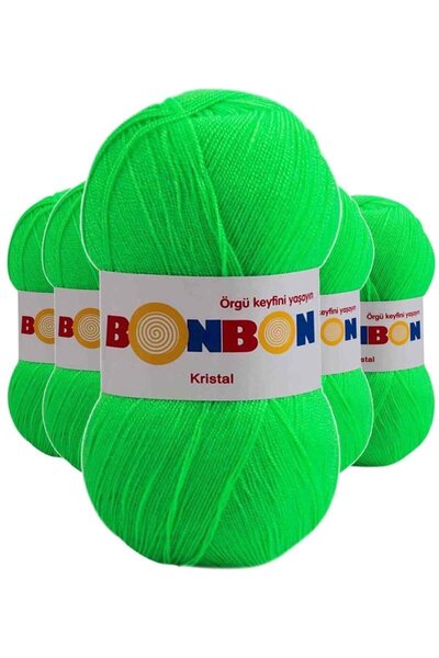 atastore2017 5 Pieces Crystal Hand Knitted Fiber String Pistachio Green 98395
