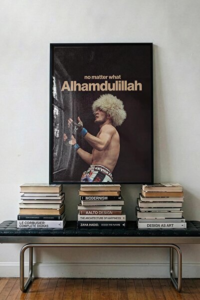 TabloRosa Siyah Çerçeveli Modern Dekoratif Poster Tablo – Khabib | Motivasyon...
