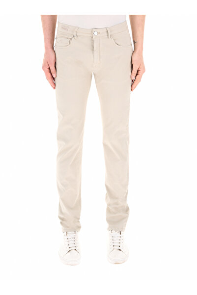 PAUL&SHARK Men's Slim Fit Cotton Denim Beige Trousers