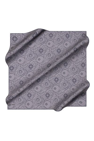Aker Blue 90X90 Silk Cotton Scarf