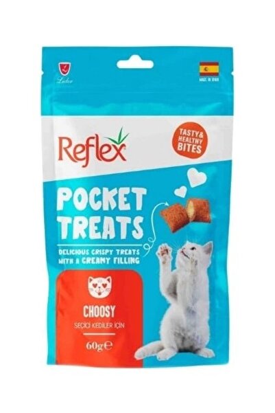 Reflex Ashwork Pocket Treats Tavuklu Seçici Kediler Için Kedi Ödül Maması 1 A...