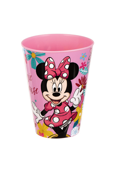 Zumzeria Pink Minnie Mouse Plastic Cup for Girls 430ml