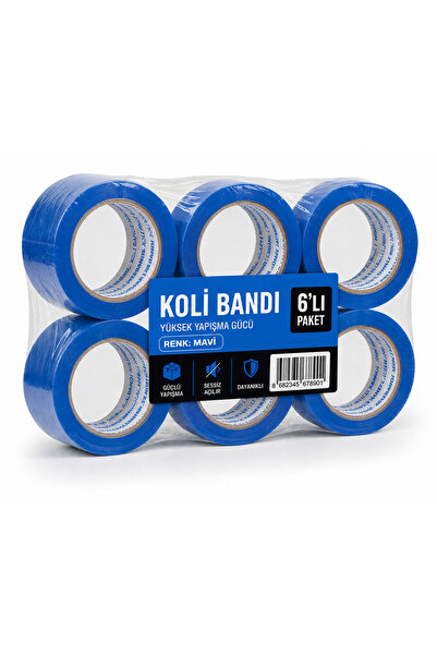VenusPack Renkli Koli Bandı MAVİ 45x100 6 Adet