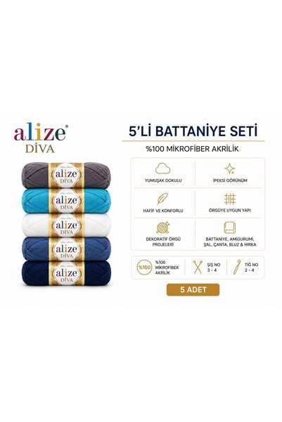 Alize Diva 5’Lİ BATTANİYE SETİ