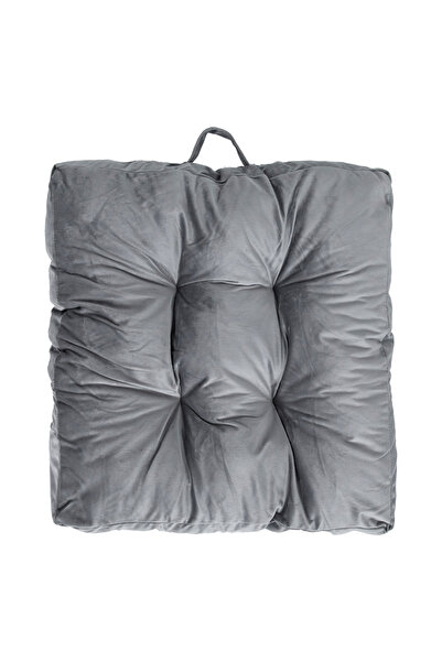 Zumzeria Pernă de podea din catifea gri 60x60cm