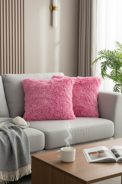 Pimula home غطاء وسادة من القطن المنتفخ، طقم من قطعتين، مقاس 43x43 سم، غطاء و...