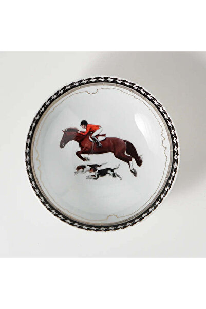 VİTELLİ Equestrian Red Jacket Porcelain Salad & Soup Bowl 15 cm