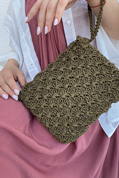 Rose espirit Boho-Chic Askılı Portföy El Örgüsü Çanta