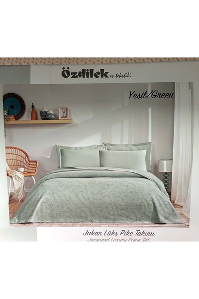 Özdilek Rf -Green- Jakar Lux (Z) Single Pique Set (with 2 Pillowcases)