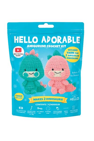 Hello ADORAPLE ROBERTA THE DINOSOUR - TÜRKÇE VİDEO VE ANLATIM KILAVUZLU AMİGU...