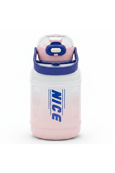 AKDC Trendy Pink & White Stainless Steel Vacuum Bottle with Blue Carry Handle...