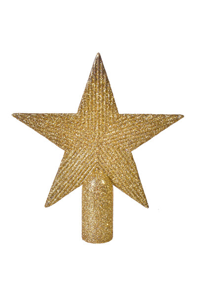 Zumzeria Ornament de brad Stea de Aur cu sclipici 15cm