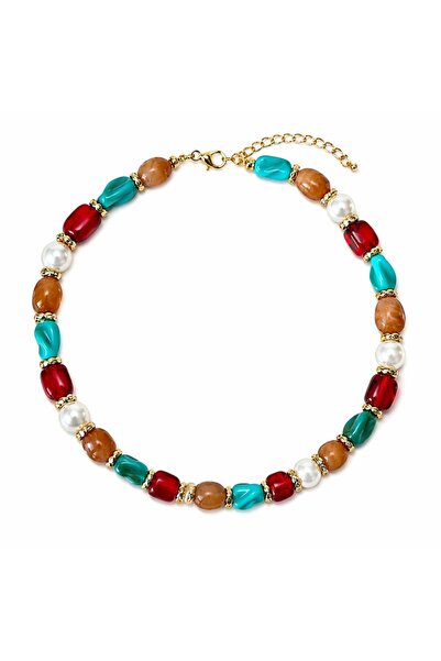LEROSY CO. Colorful Stone Detailed Necklace