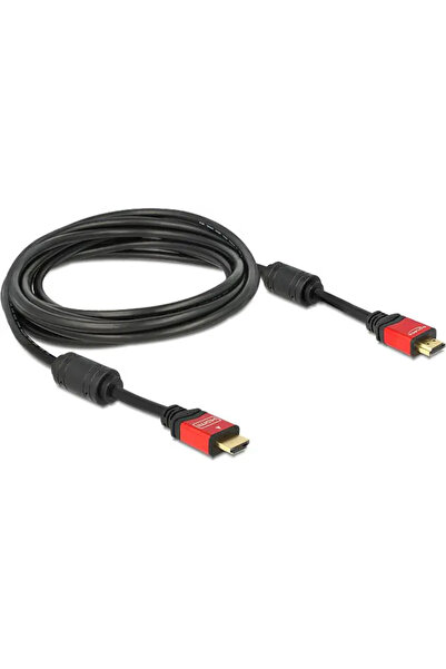 DELOCK Cablu HDMI de mare viteză, tip A (mascul) > HDMI tip A (mascul) (negru...