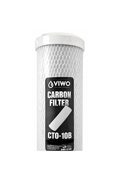 viwo Cartuș filtru de apă bloc de carbon 10”, cărbune activ, eliminare clor