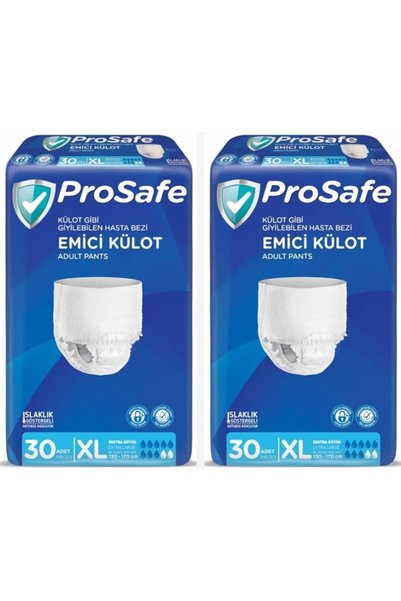 PROSAFE Emici Külot Xlarge Ekstra Büyük Boy Hasta Bezi 60 Adet 2x30 Paket XL