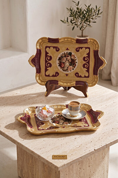 Sevinse Home Hümay Italian Rosewood Presentation Tray, Burgundy 1 Piece