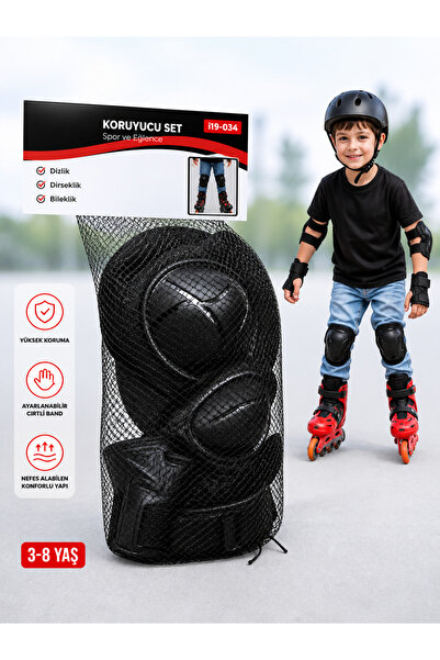 KUKULETTA Çocuk için Dizlik Dirseklik 6 Parça Scooter Bisiklet Kaykay Koruyuc...