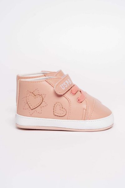 U.S. Polo Assn. U.S. Polo Assn Baby Girl Velcro Sports Shoes with Heart Detai...