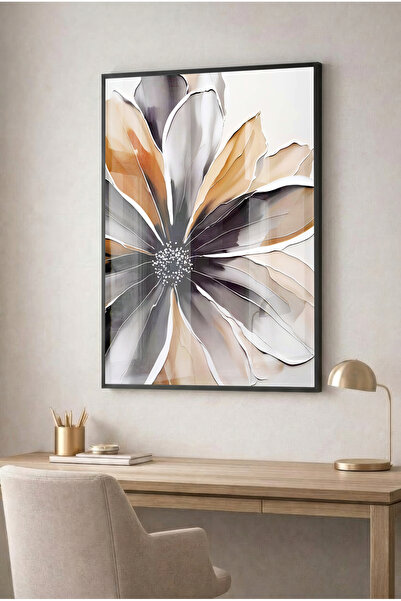 Zevahir Mobilya Dekorasyon Tablou abstract din sticlă cu model floral macro -...