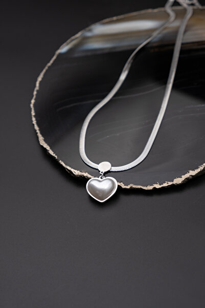 Serenite Collection Heart Steel Necklace