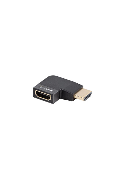 Lanberg Adaptor HDMI (M) - HDMI (F) 8K Dreapta Aluminiu Argintiu AD-HDMI-10