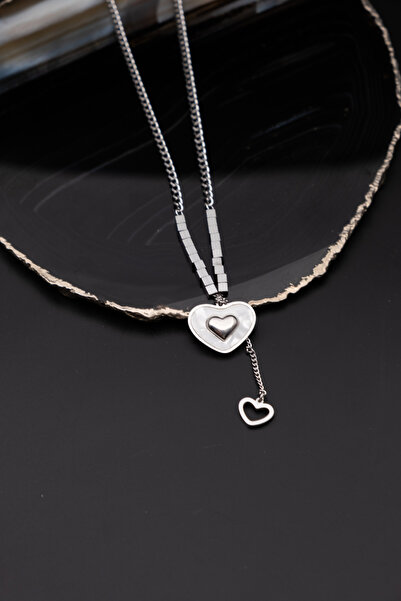 Serenite Collection Heart Steel Necklace
