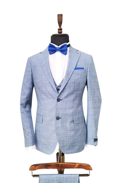 AMONCE Men's Slim Fit Lawrence blue suit