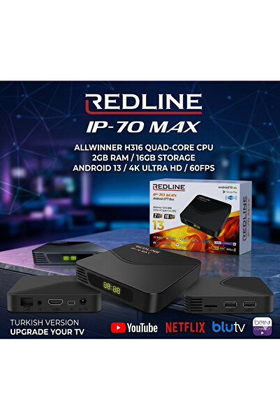 Redline İP-70 MAX TV ANDROİD TV BOX STİCK 2Gb Ram 16Gb Hafıza