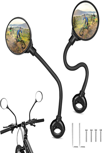 Tor Store 2'li Set Ayarlanabilir Bisiklet Scooter Dikiz Aynası Geniş Açılı Dı...