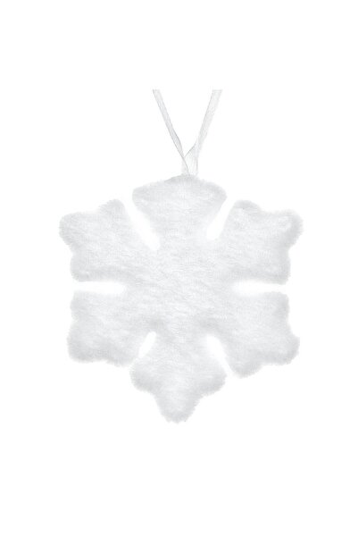 Zumzeria White Foam Christmas Tree Ornament Snowflake 10cm