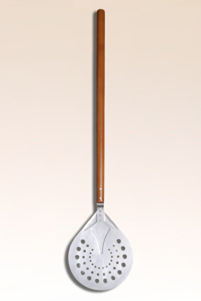 gns gastro Alüminyum Pizza Çevirme Küreği Kısa Ahşap Saplı Model - 20 cm Çap ...
