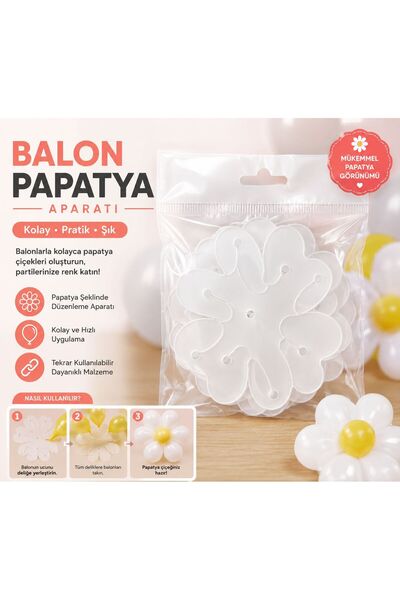 Sev-AL Balonları 6’lı Papatya Balon Aparatı Parti Süsleme