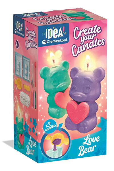 CLEMENTONI Colorat Love Set de facut lumânări Urs