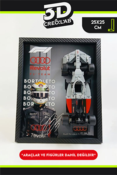 3Dcreo.lab Lego Formula 1 Speed Champions Uyumlu Pilot Baskılı Sanatsal Sergi...