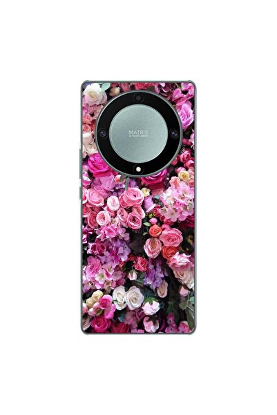 OEM Θήκη συμβατή με Honor Magic 5 Lite από σιλικόνη gel TPU με σχέδιο ροζ τρι...