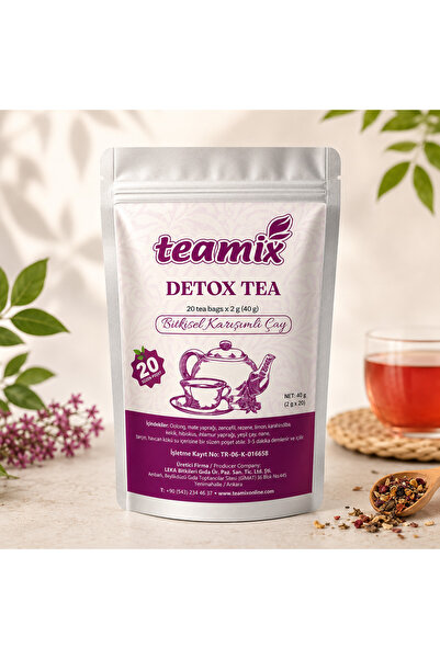 teamix Detox çayı tea bitkisel karışımlı form çayı 20 süzen doypack ambalaj