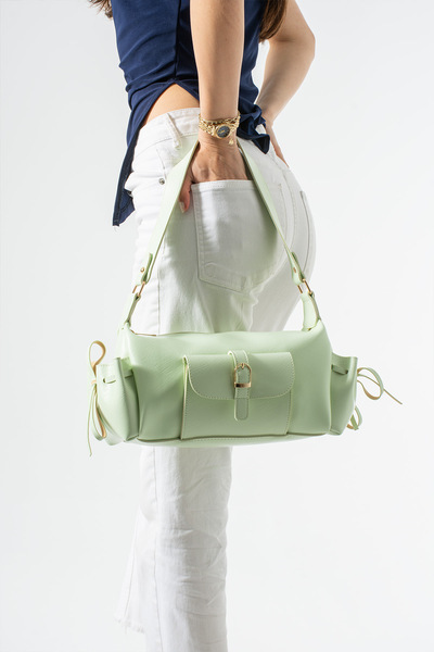 cocy-col Mi̇lane Model Mint Green Women's Hand and Shoulder Bag