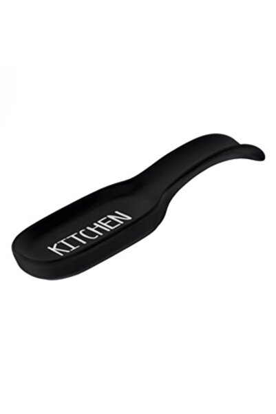 Zumzeria Matte Black Ceramic Spoon Rest Kitchen 23cm