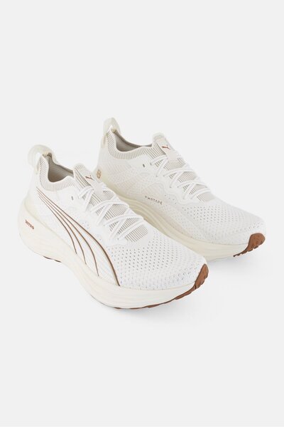 Puma Men Forever Run Nitro Knit Lace Up Running Shoes, Off White