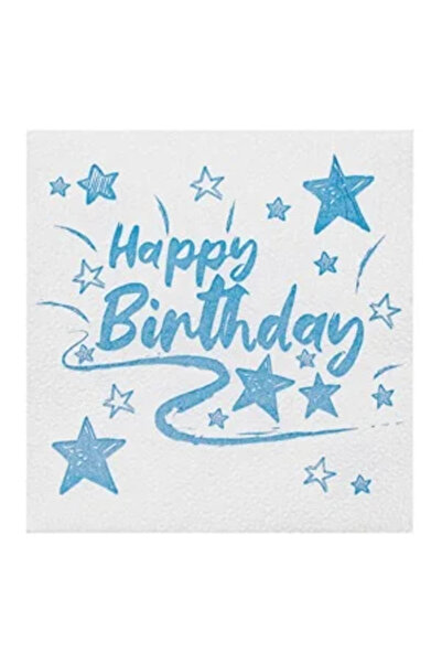 Zumzeria Șervețele Happy Birthday Star, 1 strat, 33x33cm - 40 bucăți