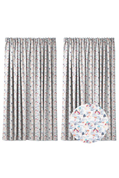 Kidizi Set 2 draperii 180 x 240 cm, blackout 60%, print modern, The Sky is th...