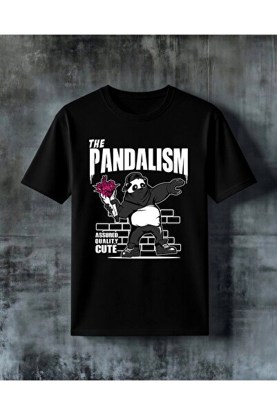 COMVİCHO Assured Quality Panda Cicek Printed Oversize T-Shirt
