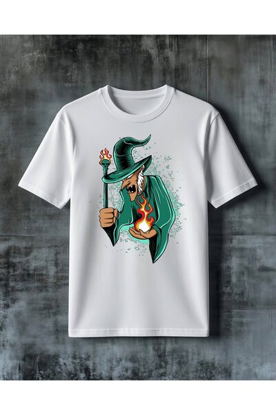 COMVİCHO Buyucu Green Horse Printed Oversize T-Shirt